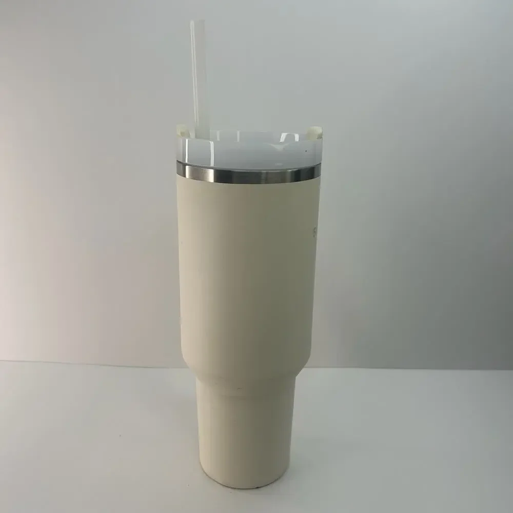 Stanley Quencher H2.0 FlowState 40oz Tumbler Cream Stainless Steel With Straw - Picture 4 of 16